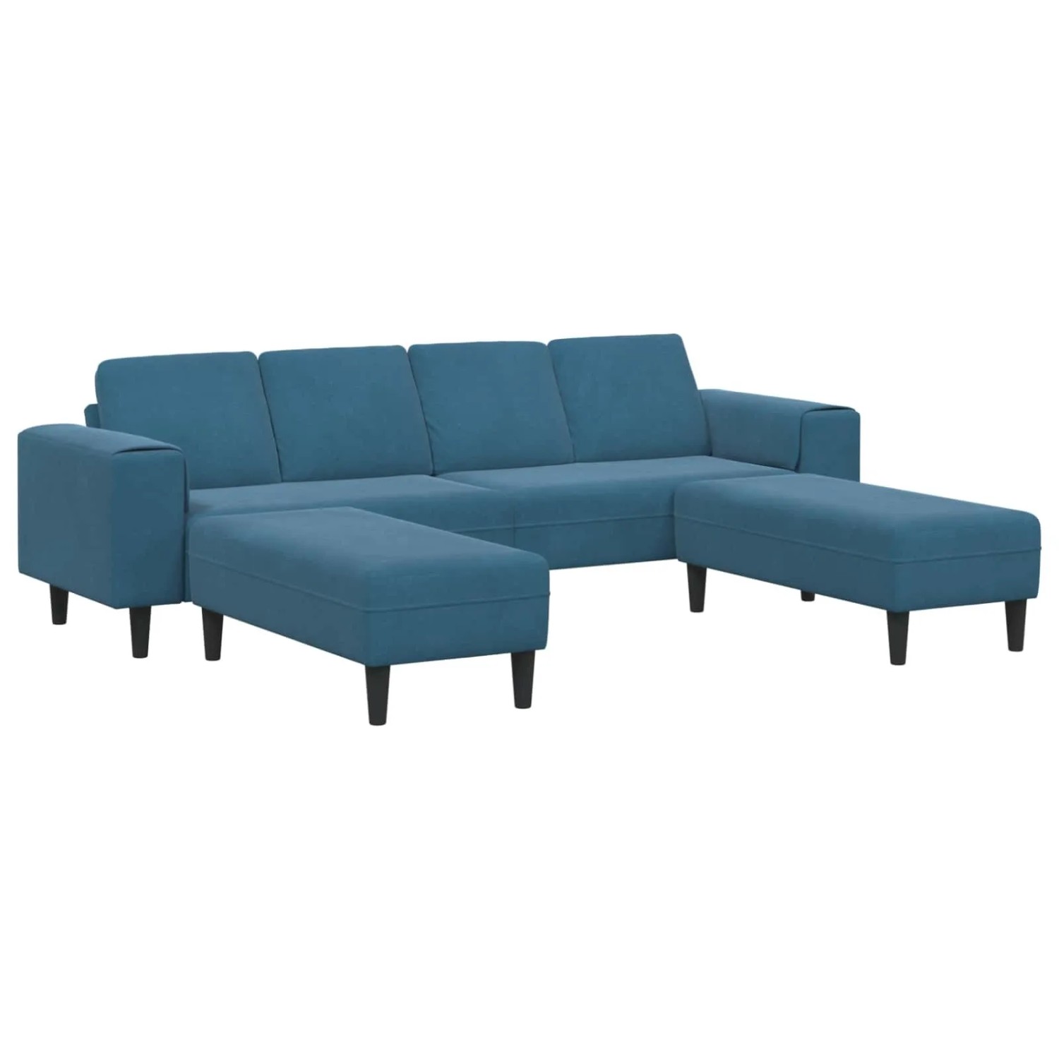 vidaXL Wohnzimmer Couch 3-Tlg Blau 3335121