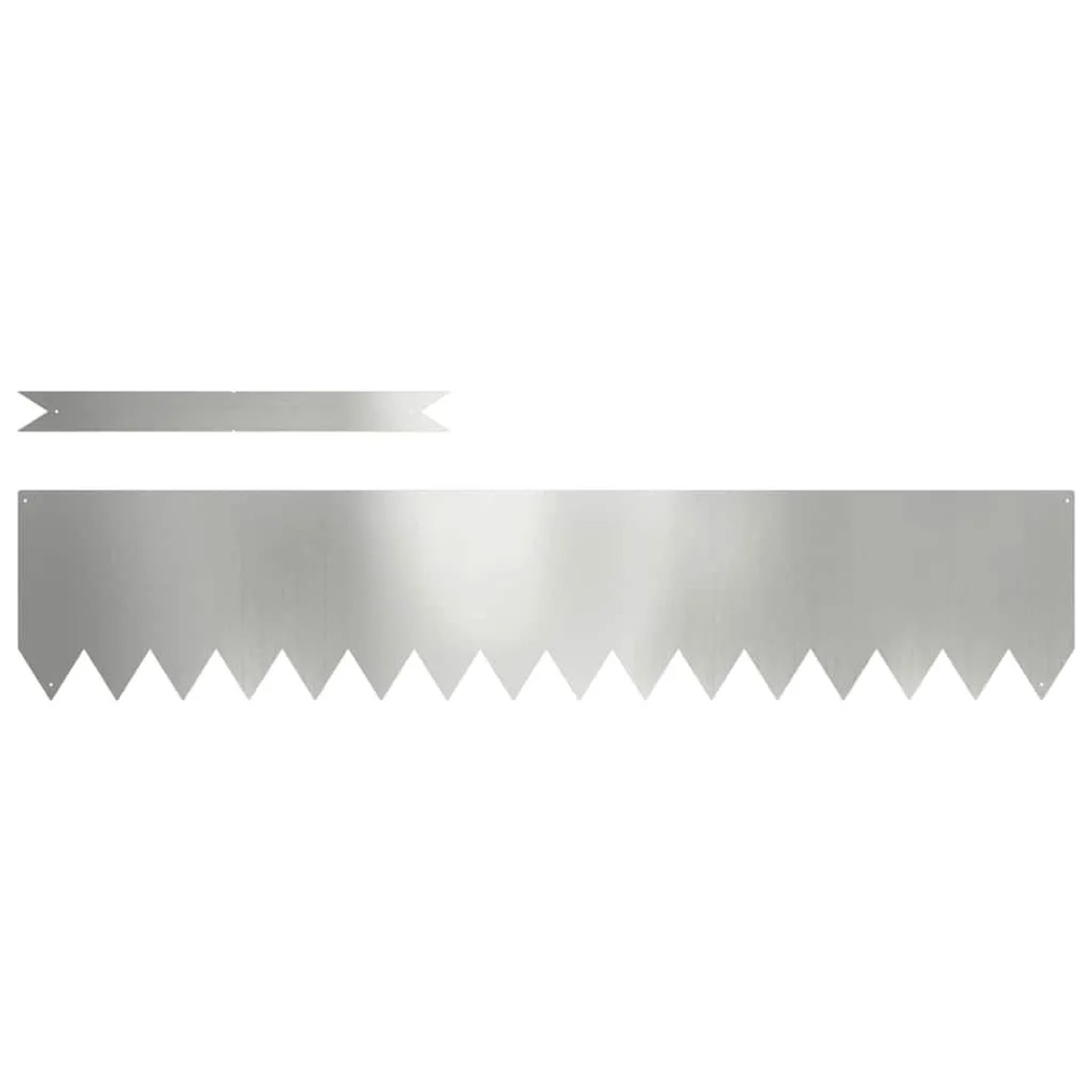 vidaXL Raseneinfassung 20 Stk Silber 100 x 0,05 x 20 cm 865962