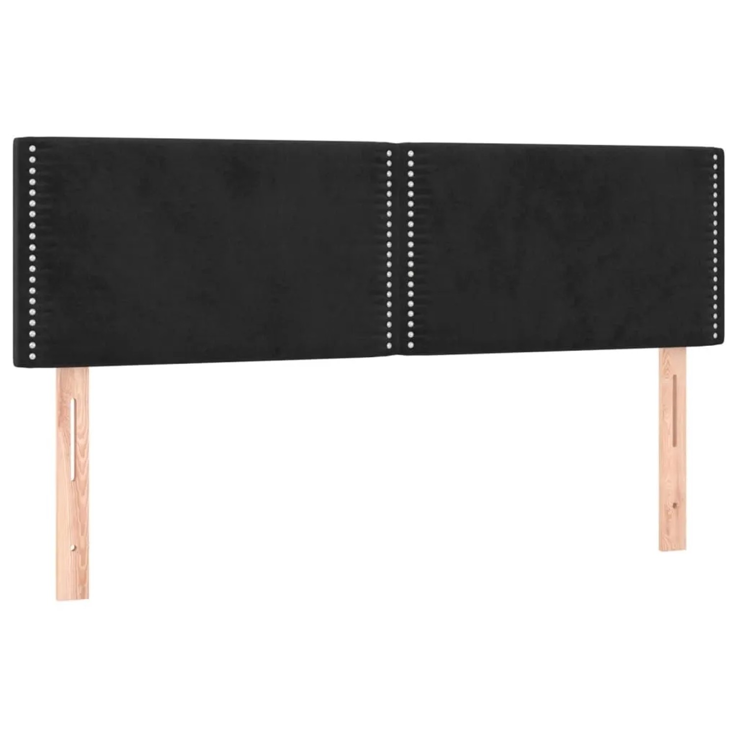 vidaXL Kopfteile 2 Stk Schwarz 72x5x78/88 cm Samt 345940