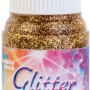 Flasche Glitter Glue, hellgold, 60ml mit Dosierverschluss zum Basteln und Dekorieren.