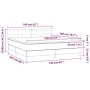 vidaXL Boxspringbett dunkelgrau 160x200 cm mit Matratze und Kopfteil, Maße