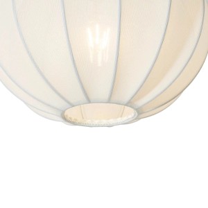 QAZQA Design-Pendelleuchte Weiß Seide 30 cm 3-Licht Plu
