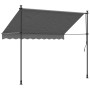 vidaXL Markise, anthrazit, 250x150 cm, einziehbar, aus Stoff und Stahl für Terrasse & Balkon.