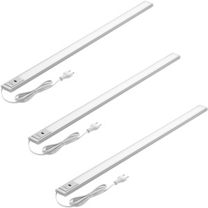 Oktaplex Riva 3er Set LED Unterbauleuchten, dimmbar, mit Sensor, 90cm, warmweiß.