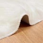 vidaXL Kunstschaffell Teppich Tafalla Weiß Ø 100 cm Polyester 42021470_7