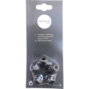 Ersatzgleiter Anthrazit, 5 Stück, für Spirella Scala Duschstange.