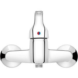 baliv Duscharmatur DU-5170 Chrom, Einhebelmischer mit S-Anschlüssen und Rosetten.