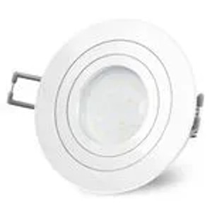Weiße, dimmbare LED Einbauleuchte von SSC-LUXon, schwenkbar und flach, mit warmweißem Licht.