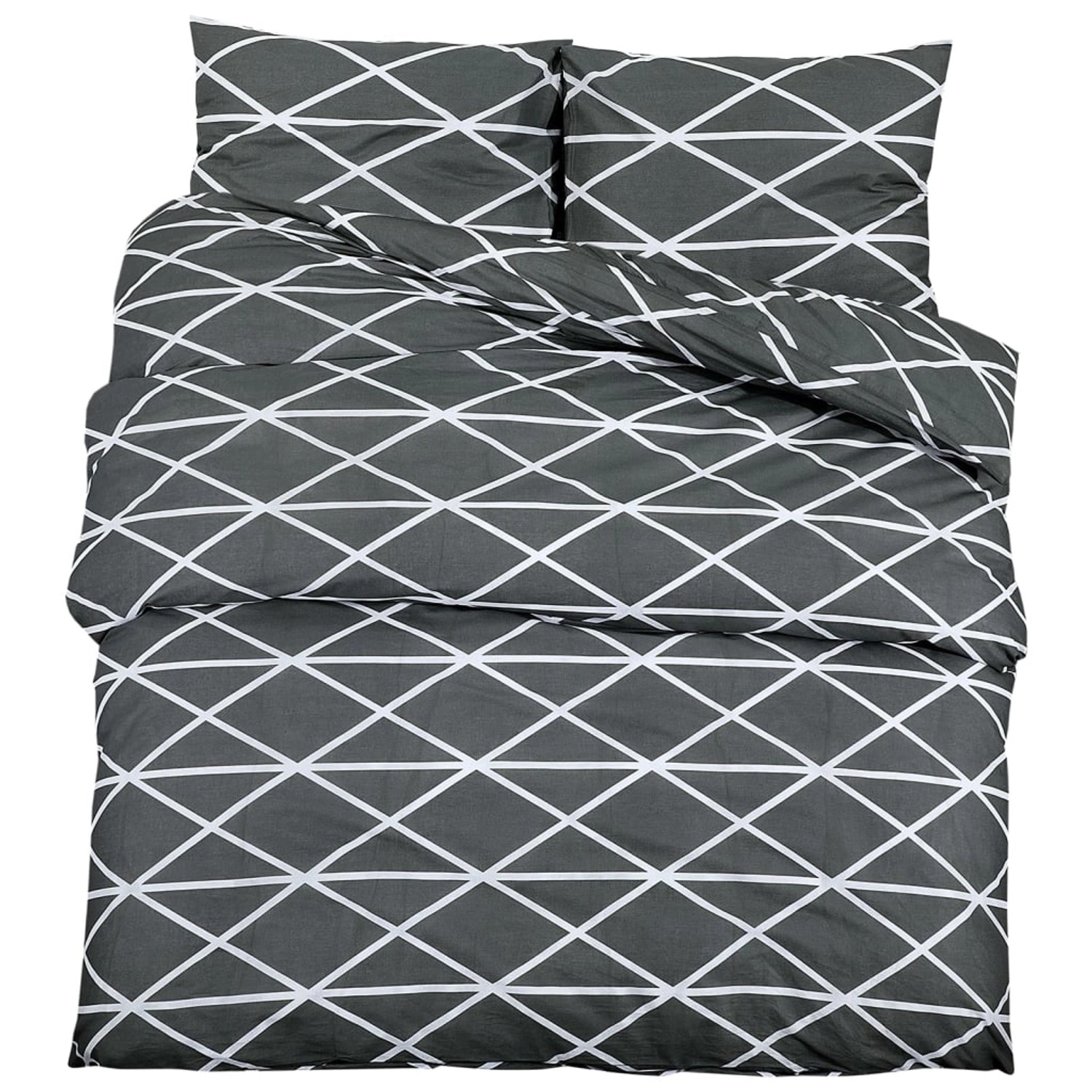 vidaXL Bettwäsche-Set Grau 225x220 cm Baumwolle 136060 günstig online kaufen
