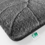 Dunkelgraue Karat Badematte Maris (80x150 cm) mit Blattstruktur. Badvorleger/Badteppich aus Polyester.