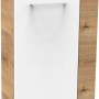 Fackelmann Waschbeckenunterschrank SBC Asteiche, 44 cm breit, mit weißer Front und Griff.