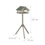 Relaxdays Vogelfutterhaus mit Ständer Tannenholz Braun Wetterfest 120 cm x 37 cm x 37,5 cm 2,8 kg_4