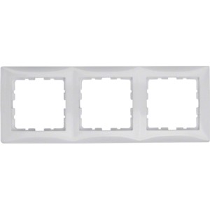 Berker Abdeckrahmen S1, 3-fach, polarweiß, für Schalter und Steckdosen.