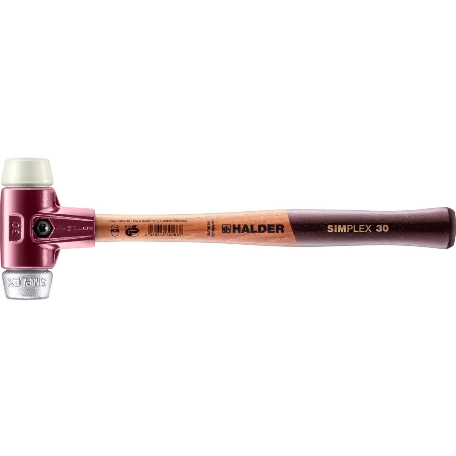 Halder Simplex Schonhammer Ø 30 mm Nylon   Weichmetall günstig online kaufen