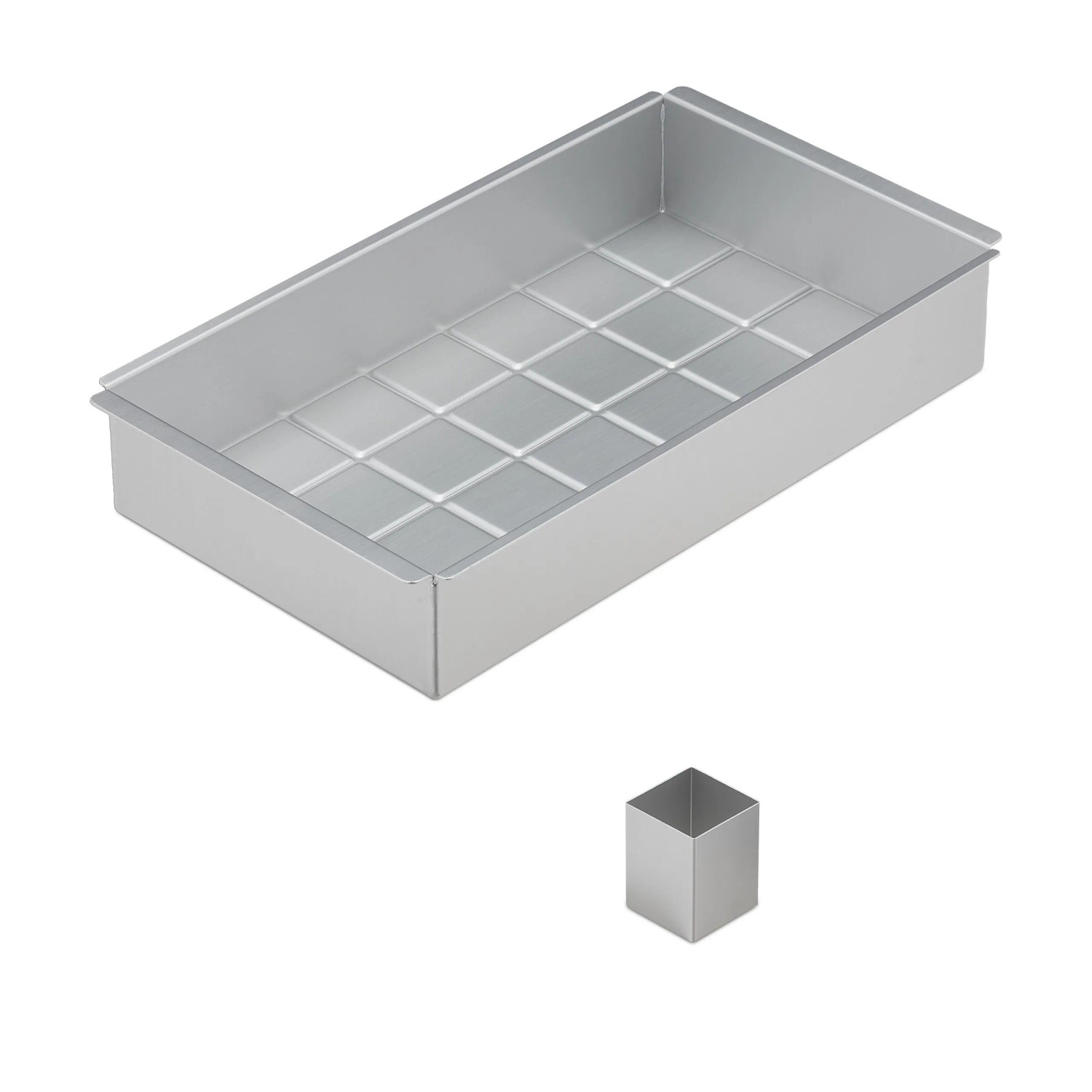 Relaxdays Backform Zahlen und Buchstaben Aluminium Silber Verstellbar 5,5 cm x 31,5 cm x 18 cm 470 g