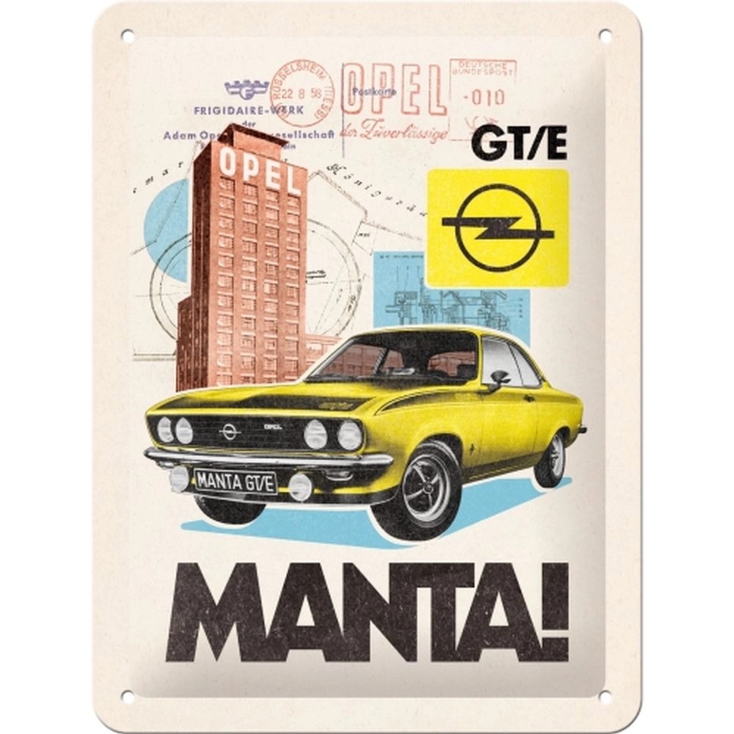 Nostalgic-Art Blechschild 15x20 cm - Opel - Opel Manta! GT/E günstig online kaufen