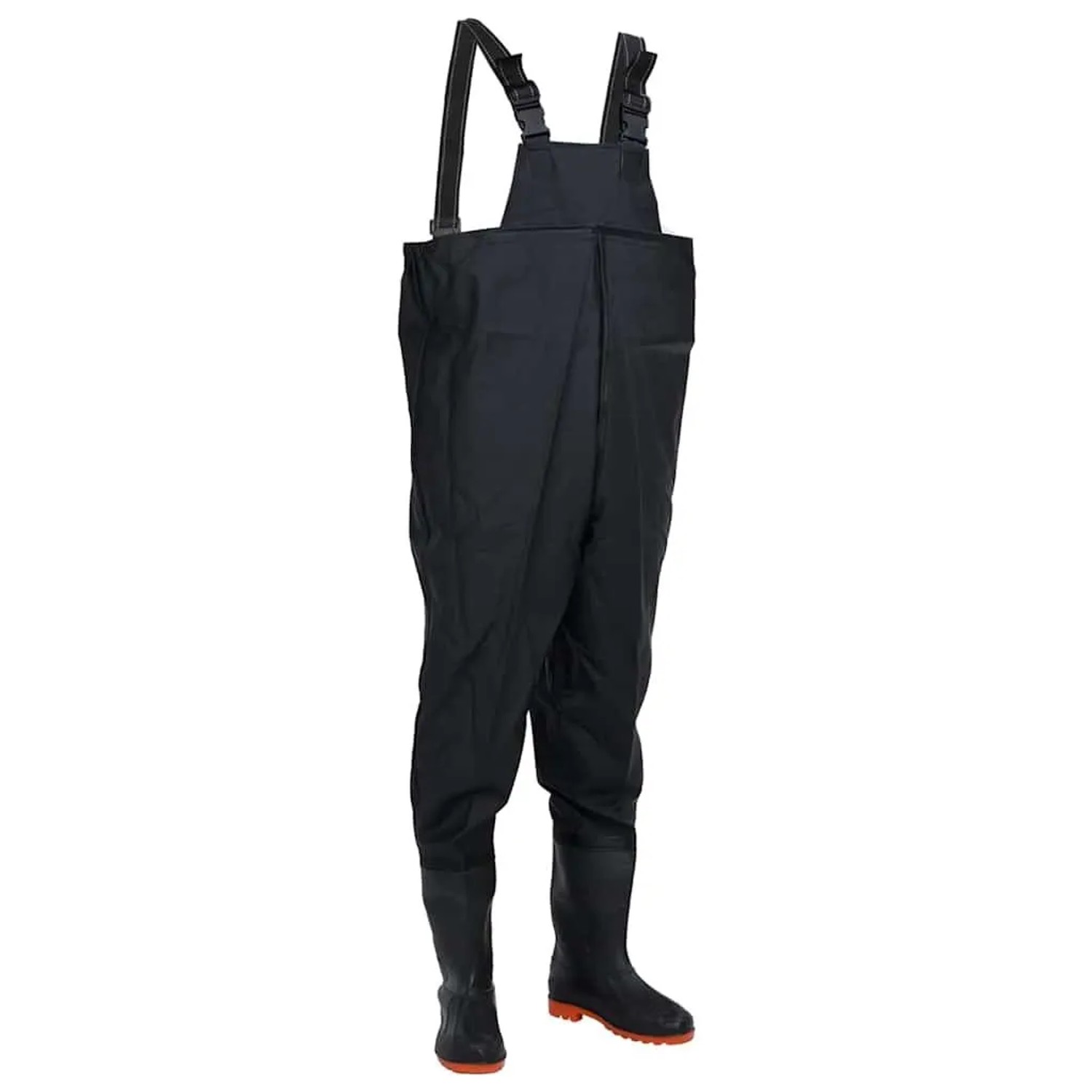 vidaXL Wathose mit Stiefeln Schwarz Größe 41 4016984