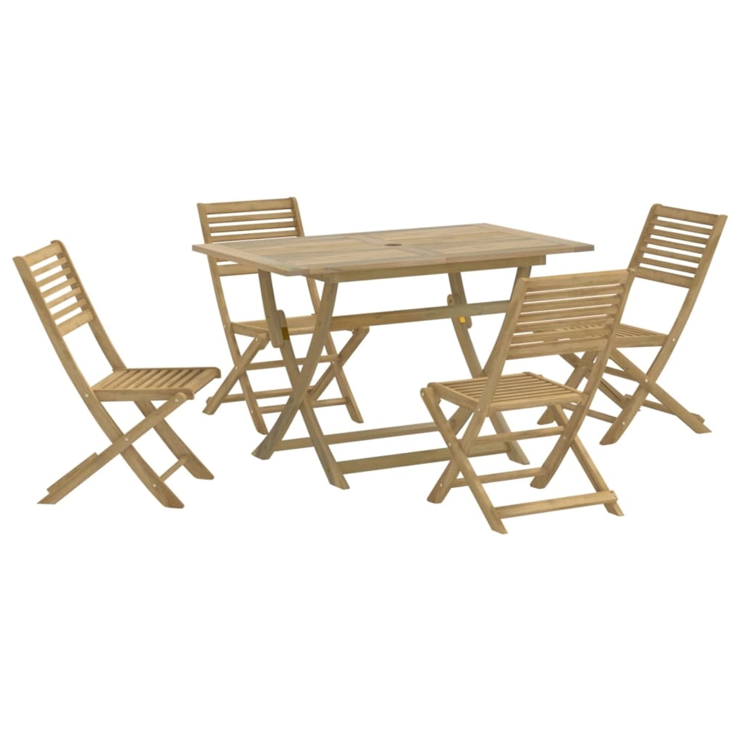 vidaXL 5-Tlg Garten-Essgruppe Massivholz Akazie 3295001 günstig online kaufen
