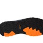 Sohle des New Balance Speedware Sicherheitsschuhs, grau-orange, rutschhemmend.