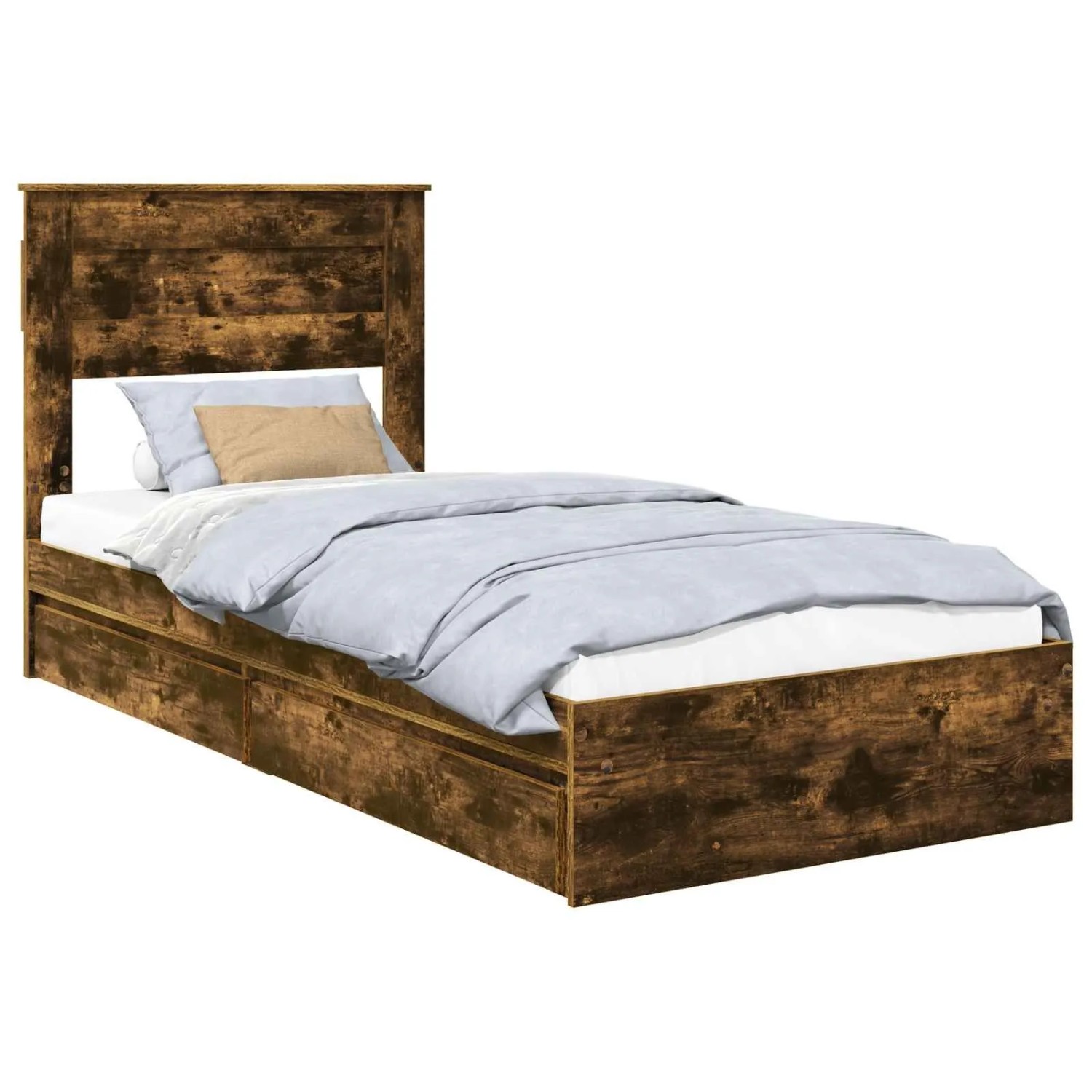 vidaXL Stauraumbett Räuchereiche 75 x 190 cm Holzwerkstoff 3409951 günstig online kaufen