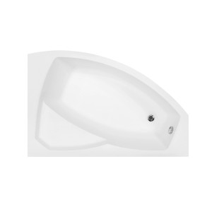 Bad Land Badewanne Eckwanne RIMA 160x100 Rechts Mit AcrylSchürze Und schwarzer Kopfstützen Ablauf Füße