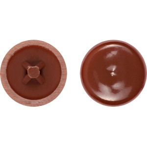 LUX Abdeckkappen PZ3 Braun, 30er-Set für Möbelschrauben. Dekorative Schraubenabdeckung.