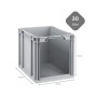 Graue PROREGAL Eurobox NextGen Store, 30 Liter, mit offener Front. Ideal zur Aufbewahrung.