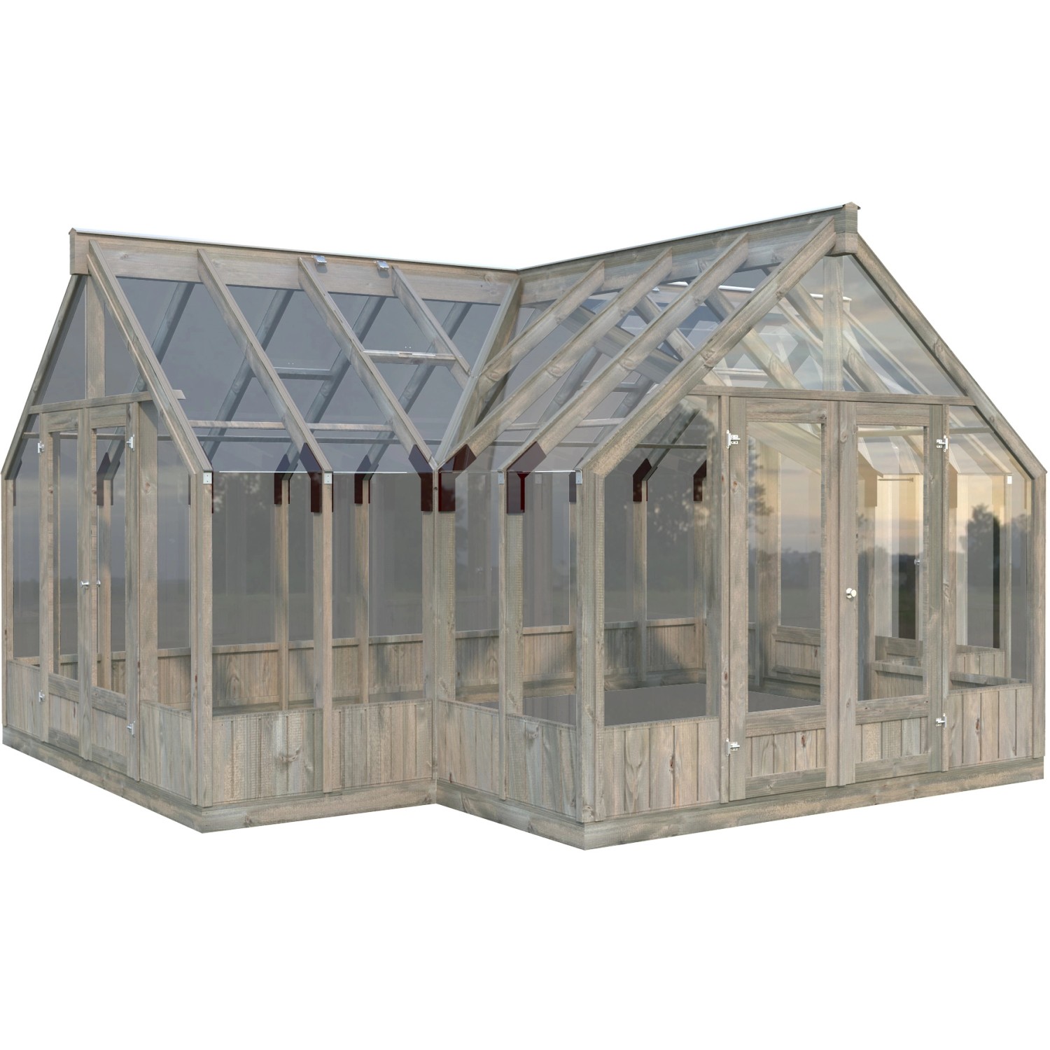 Palmako Gewächshaus Emilia 19 Grau 19,1 m² günstig online kaufen