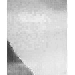 WALLFACE Wandpaneel mit Mosaik Dekor in Silber, 98x98cm. Metall Optik für die Wandgestaltung.