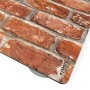 Myspotti Mini-Spritzschutzplatte Brick Wall, braune Küchenrückwand mit Backsteinmuster.