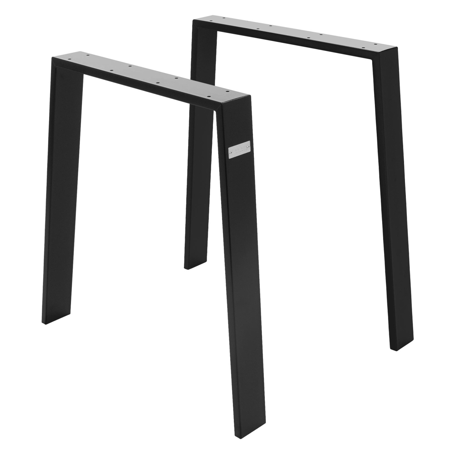 ML-Design 2Er Set Tischbeine Loft 75x72 cm Schwarz aus Stahl Industriedesig günstig online kaufen