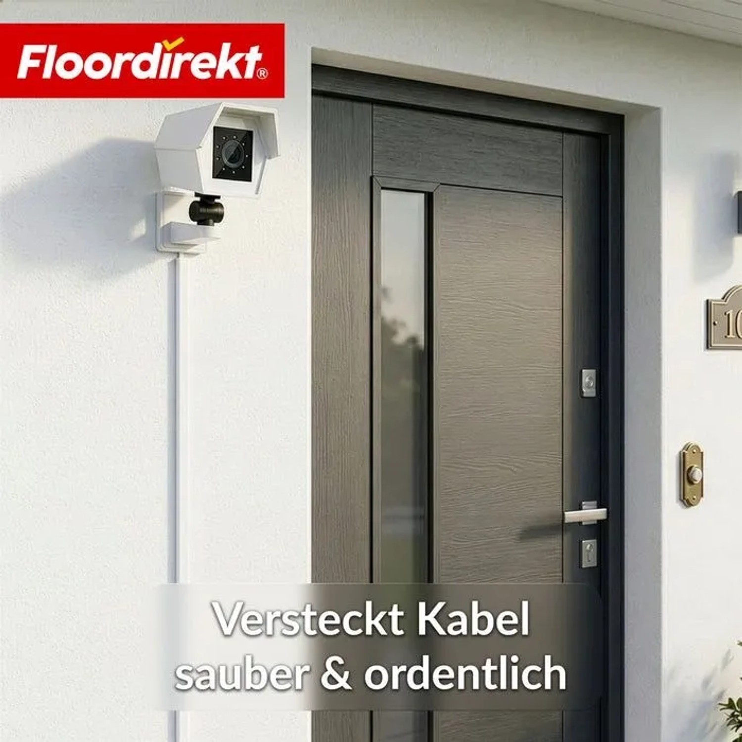 Floordirekt Kabelkanal Oskar Kabelleiste Selbstklebend 10 x 1 m Weiß 15 x 10 mm_4