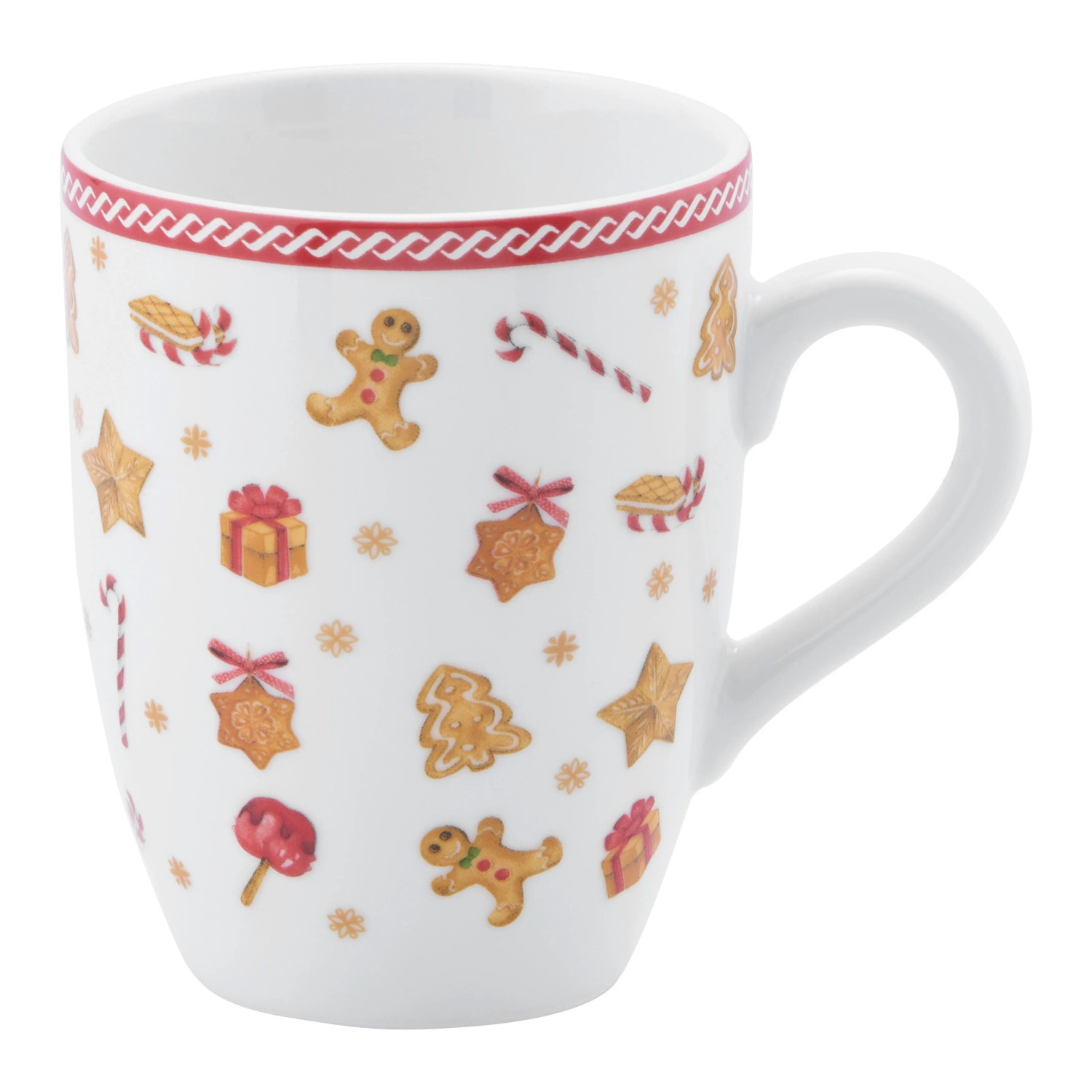 Mömax Kaffeebecher XMAS-Ginger Rot/Weiß ca. 360ml