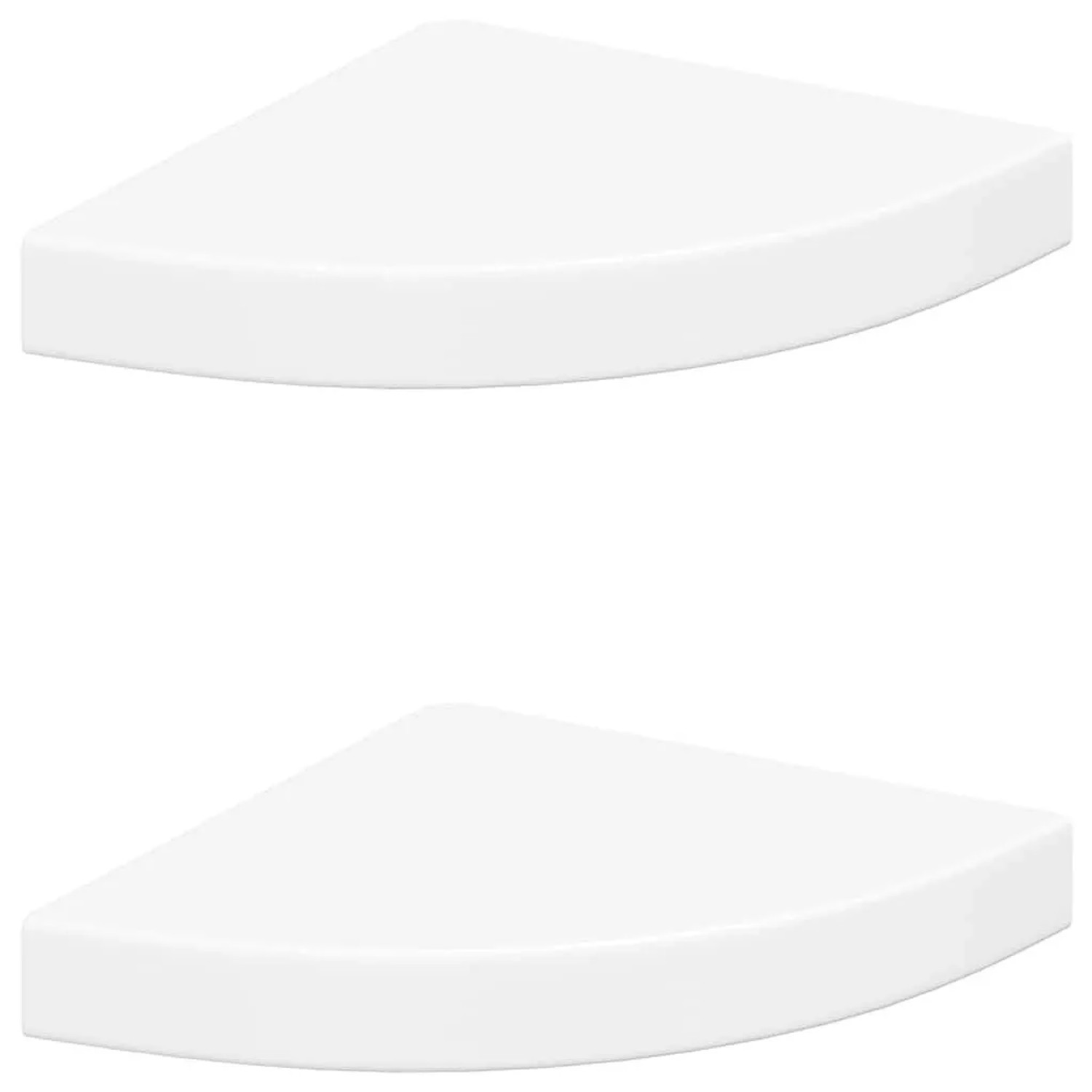 vidaXL Eck-Schweberegale 2 Stk Weiß 25x25x3,8 cm MDF 323896