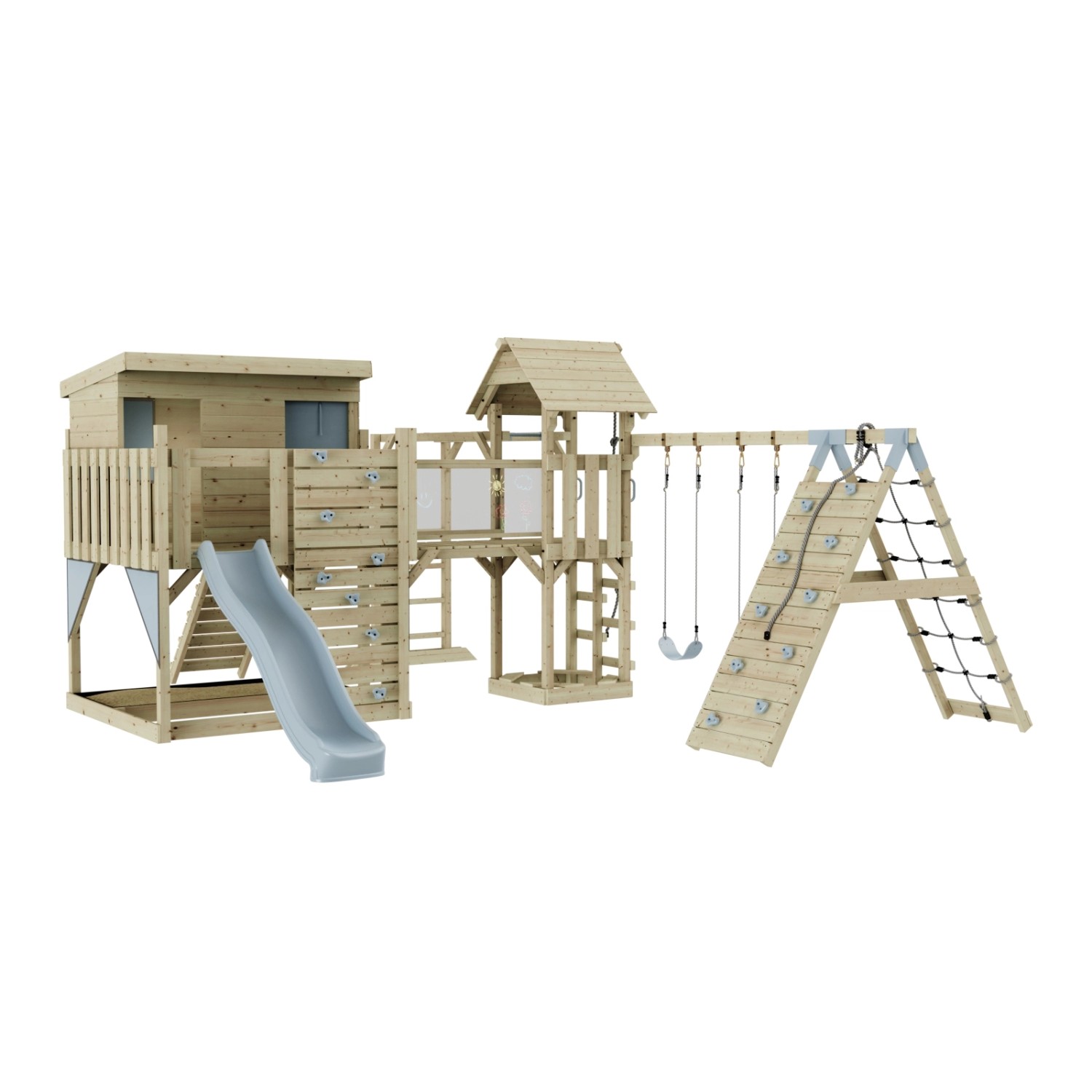 OutdoorToys Spielturm Malin mit Kinderschaukel Eisblau günstig online kaufen