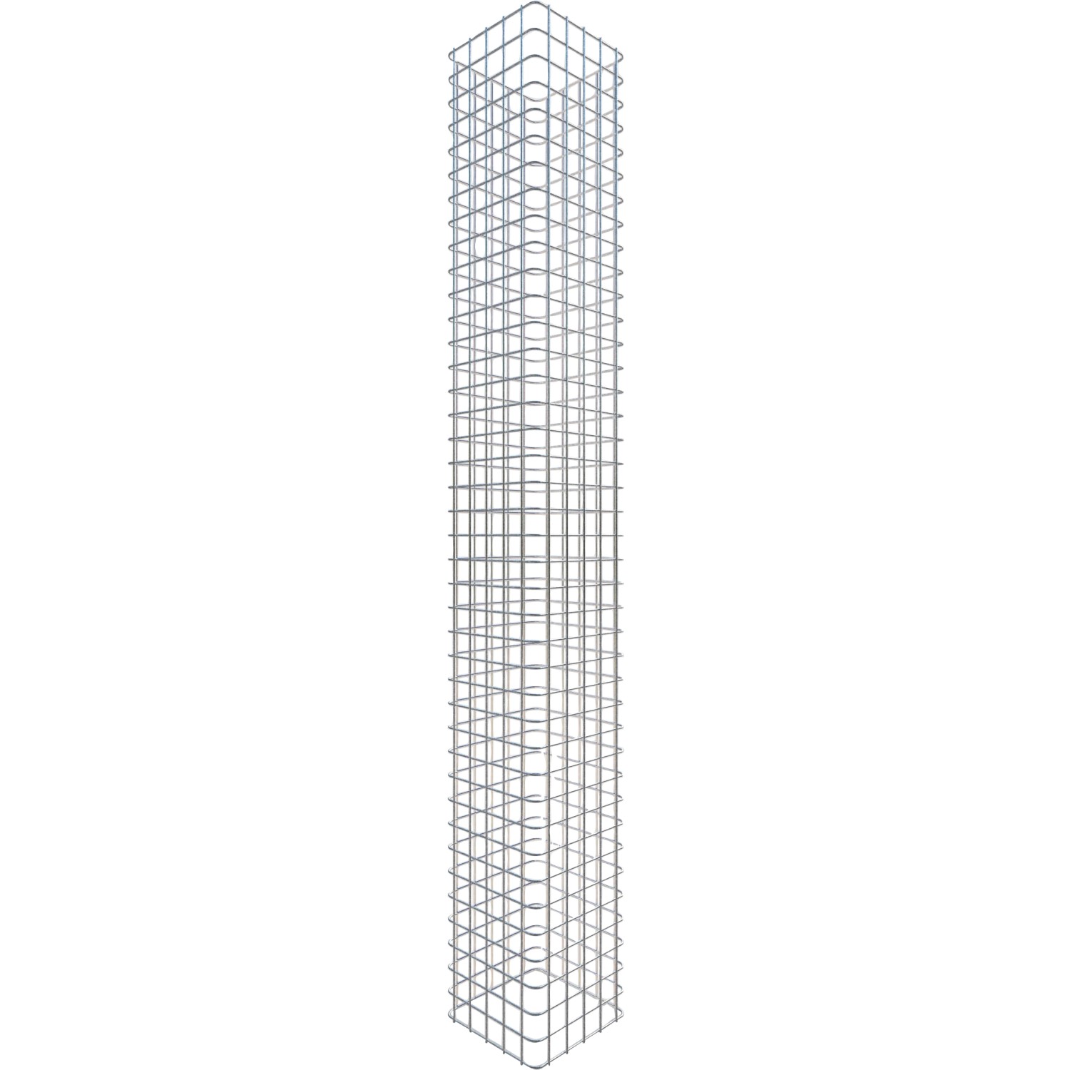 Gabiona Gabionen-Säule eckig feuerverz 200 x 27 x 27 cm Maschenw 5 x 5 cm