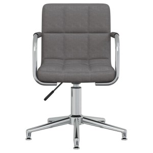 vidaXL Esszimmerstuhl Drehbar Dunkelgrau Stoff 3088063