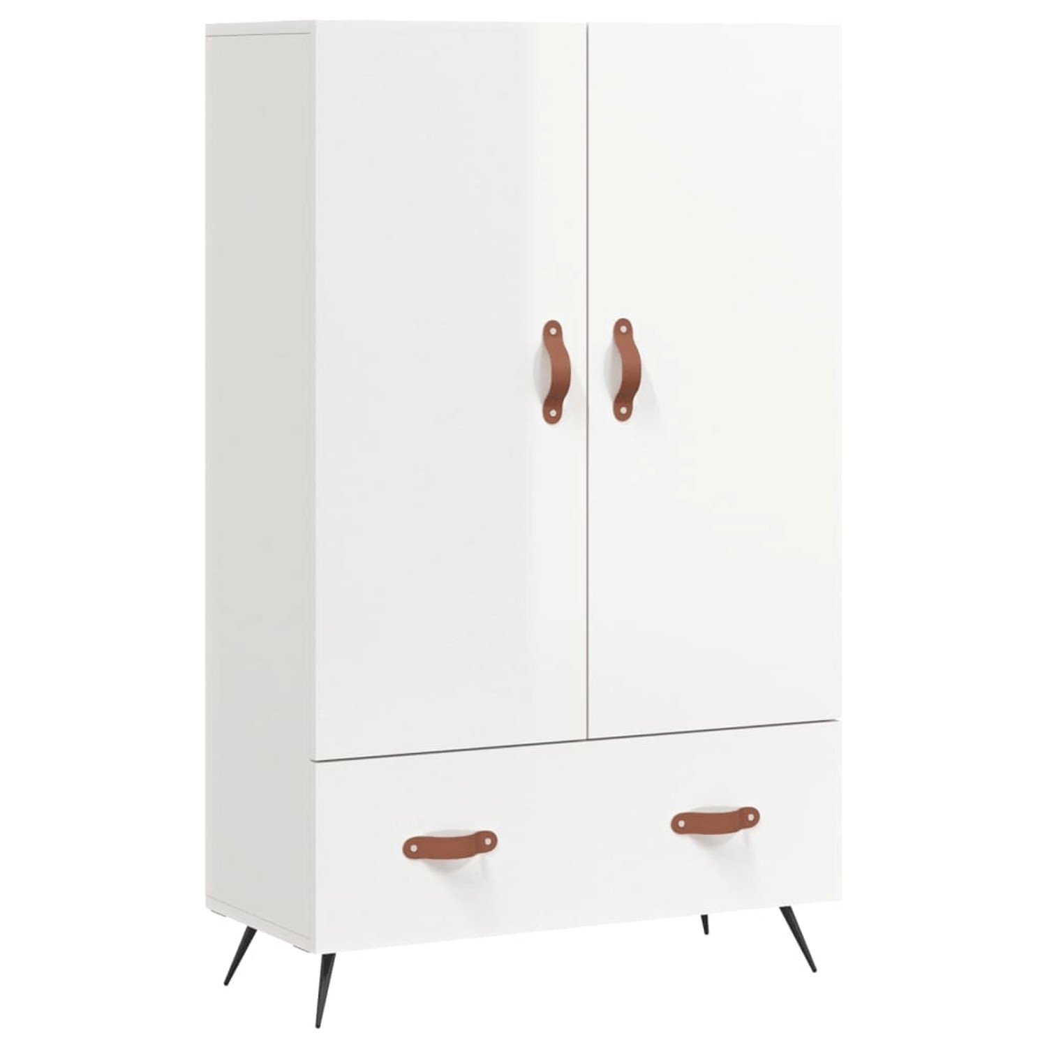 vidaXL Highboard Hochglanz-Weiß 69,5x31x115 cm Holzwerkstoff 828206 günstig online kaufen