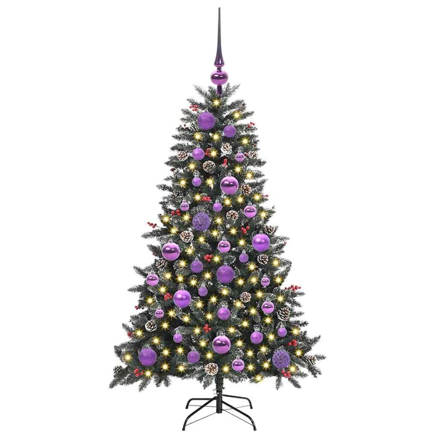 vidaXL Künstlicher Weihnachtsbaum mit 150 LEDs Grün 68 x 68 x 120 cm 3395862