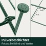 VERDOBA Teichzaun Gartenzaun Hundezaun Metall Gitterzaun aus Zaunelementen 10x Unterbogen Grün mit Form_4