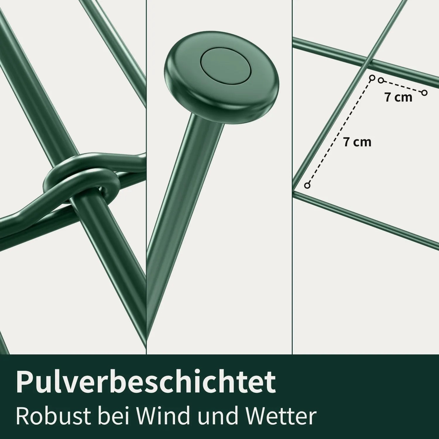 VERDOBA Teichzaun Gartenzaun Hundezaun Metall Gitterzaun aus Zaunelementen 10x Unterbogen Grün mit Form_4