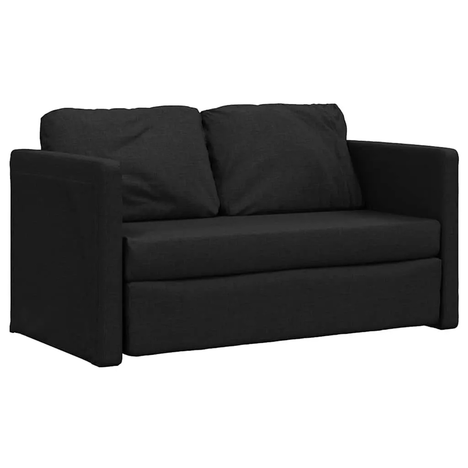 vidaXL Bodensofa mit Schlaffunktion Schwarz 112x174x55 cm Stoff 353966