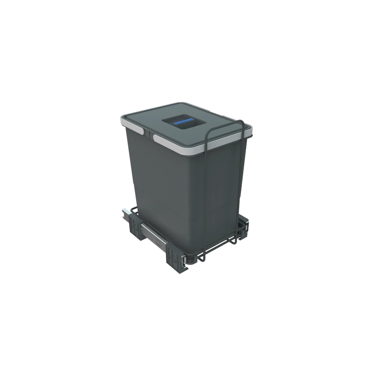 SOTECH Abfallsammler Mülleimer Ecofil 18L mit Deckel Vollauszug Bodenmontage für Korpus Ab 30 cm