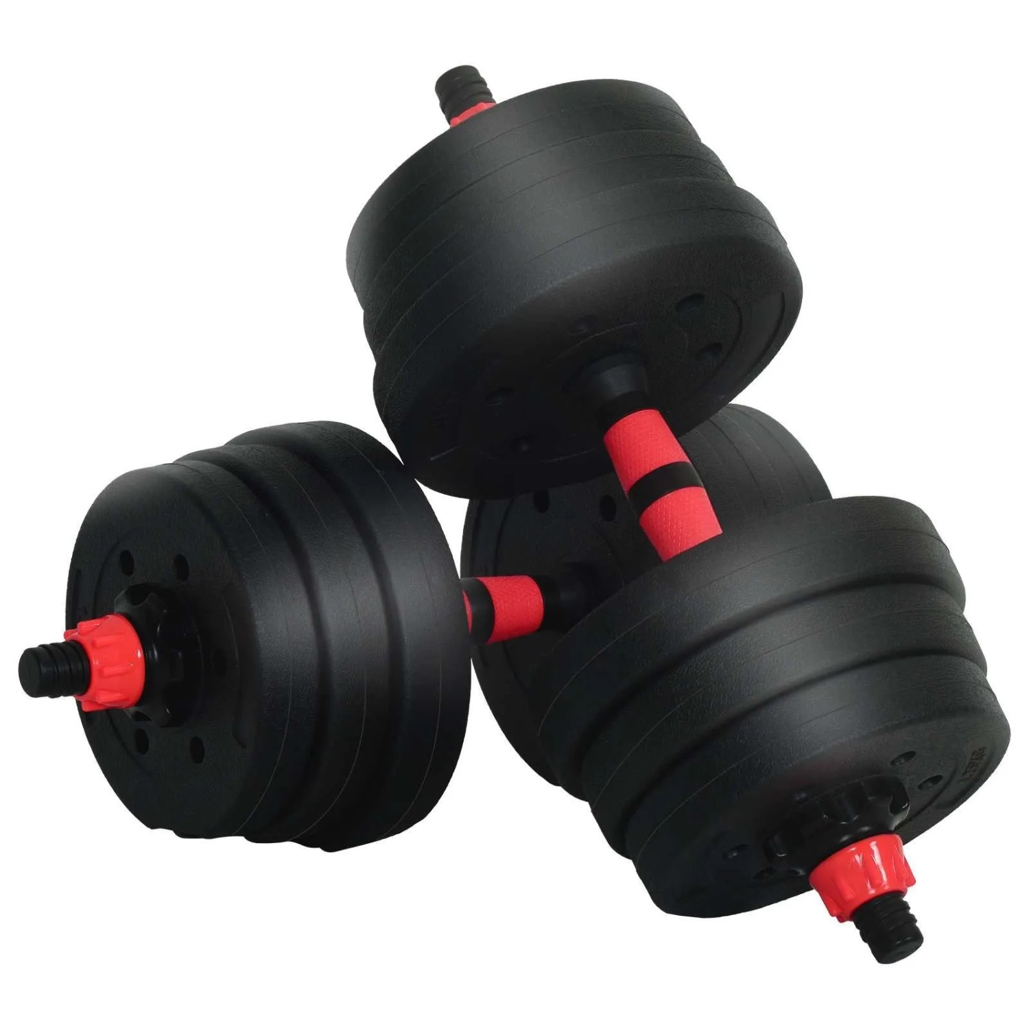 vidaXL 4-in-1 Hantelset 20kg: Kurzhantel, Langhantel & Kettlebell für dein Fitness-Workout.
