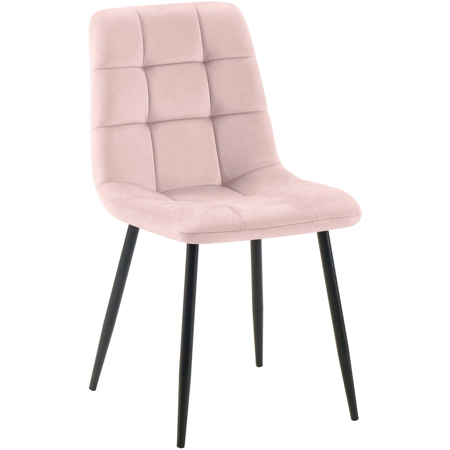 DELUKE Esszimmerstuhl FIGAD Samt Pink 45x55x84cm Essstühle Esszimmerstühle Küchenstühle Wohnzimmerstühle