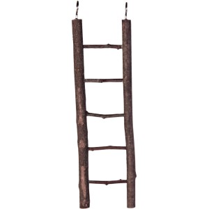 Trixie Holzleiter Natural Living, 5 Sprossen, 26 cm, für Vogelkäfige und Volieren.
