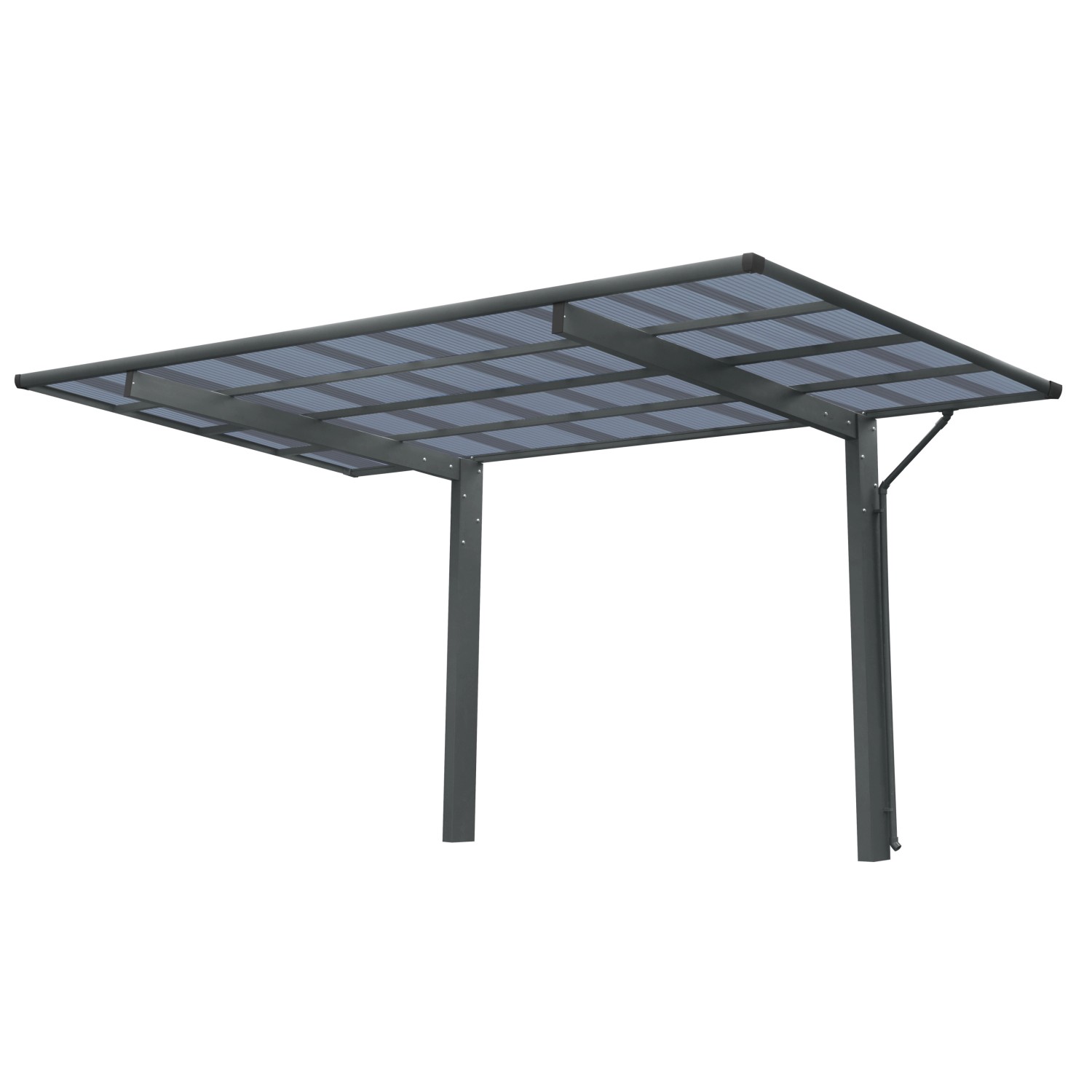 Ximax Einzelcarport Wing Typ 80 mit Welldach Anthrazit 275,7 cm x 531,4 cm günstig online kaufen