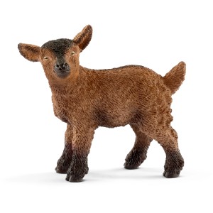 Detailgetreues Schleich Farm World Zicklein als Spielfigur, braun.