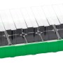 Zimmer-Gewächshaus mit 18 Anzuchttöpfen, grüne Schale, transparente Abdeckung. Ideal für die Pflanzenanzucht.
