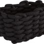 Schwarzer Korb Fellone von Kleine Wolke in Strickoptik zur Aufbewahrung von Badutensilien.